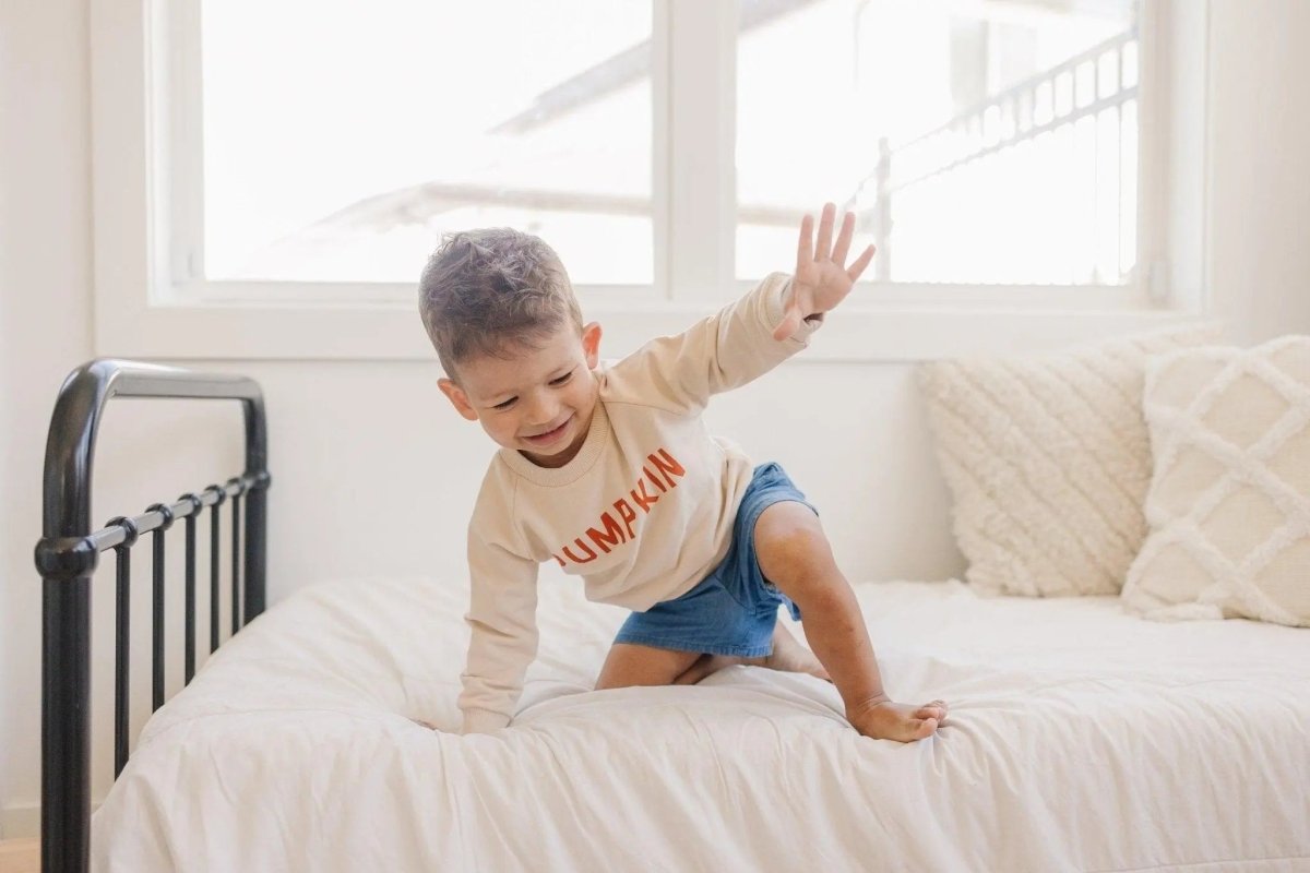 Little Joy Co. Pumpkin Organic Cotton Crewneck Sweatshirt - Everetts Place Boutique - 
