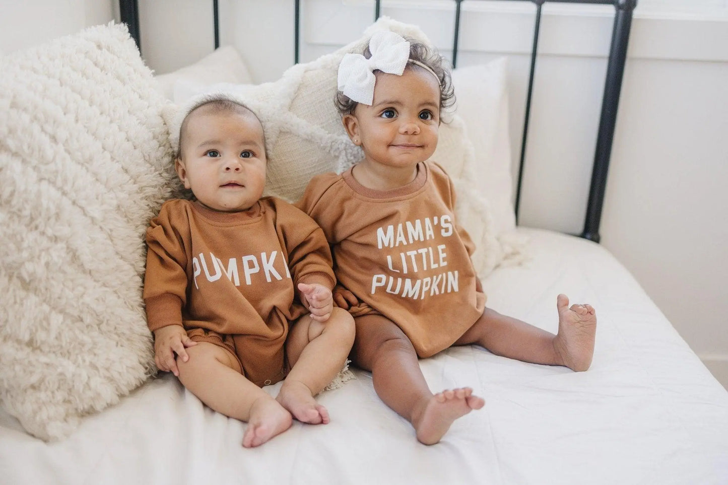 Pumpkin Oversized Sweatshirt Romper With Snap Closure Little Joy Co. Everetts Place: Online Boutique