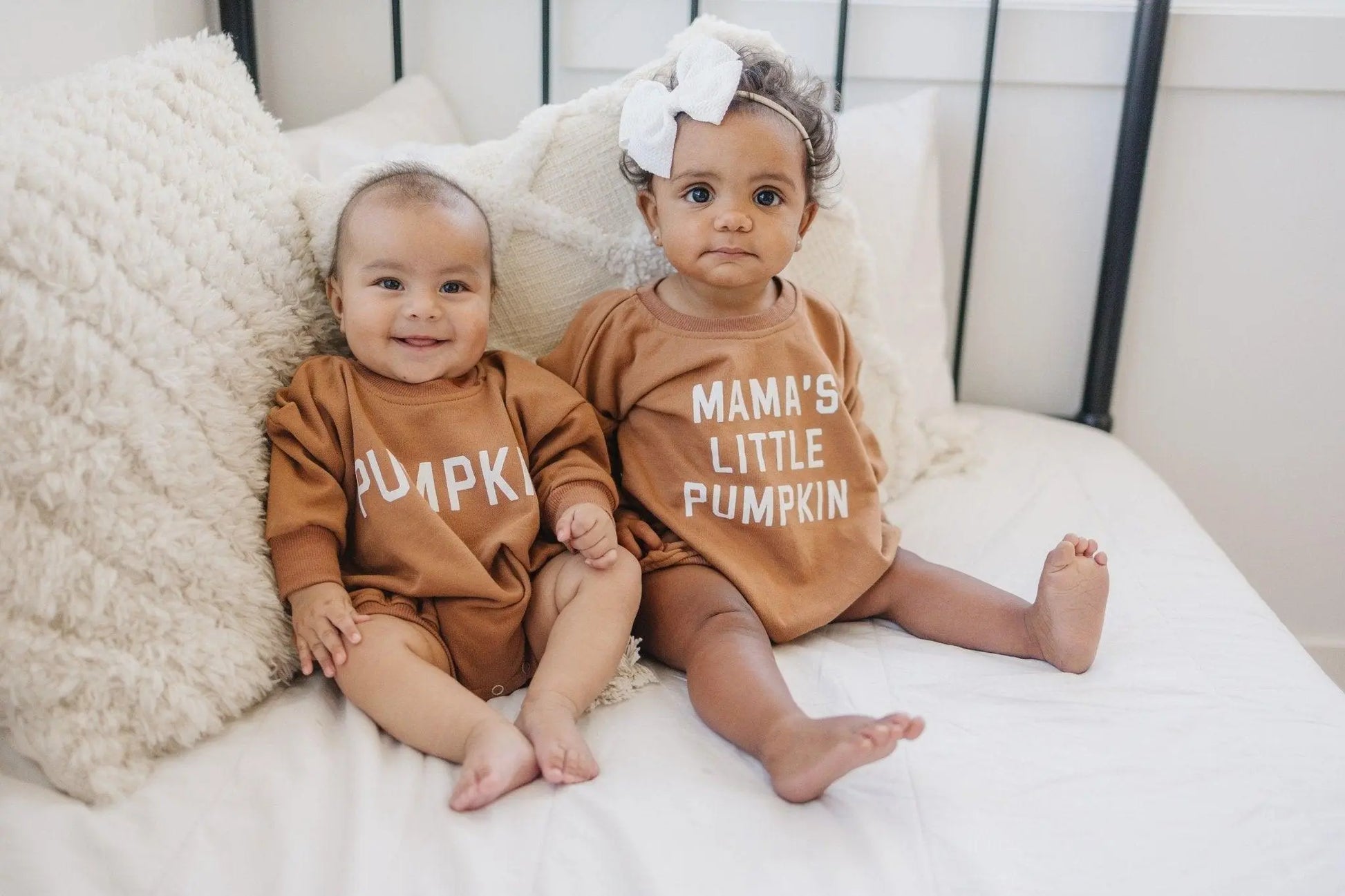 Pumpkin Oversized Sweatshirt Romper With Snap Closure Little Joy Co. Everetts Place: Online Boutique