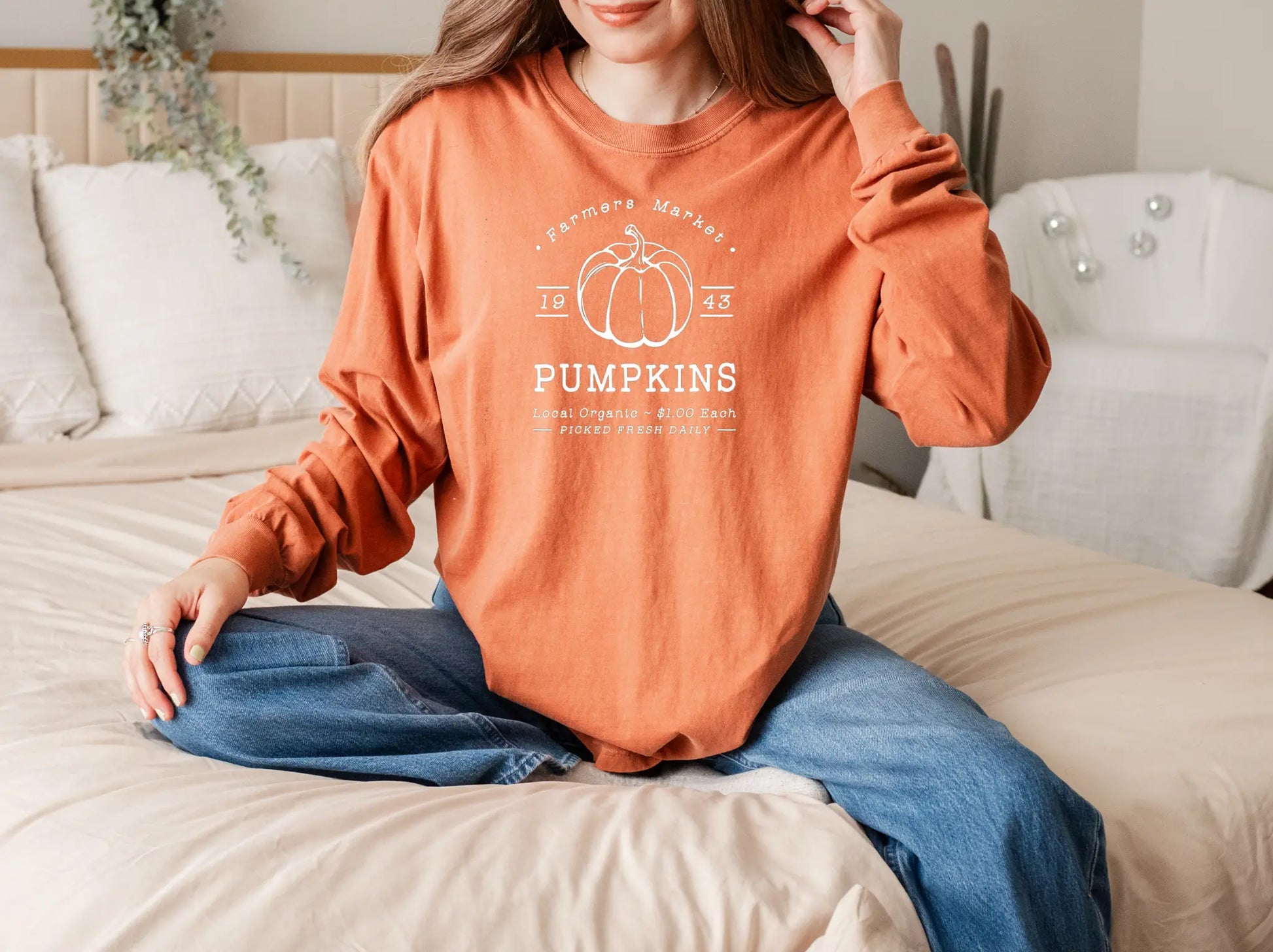 Pumpkin Patch Farmers Market Long Sleeve Tee Comfort Colors Little Joy Co. Everetts Place: Online Boutique