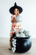 Pumpkin Peekaboo Three Quarter Sleeve Pocket Twirl Dress Mila & Rose ® Everetts Place: Online Boutique