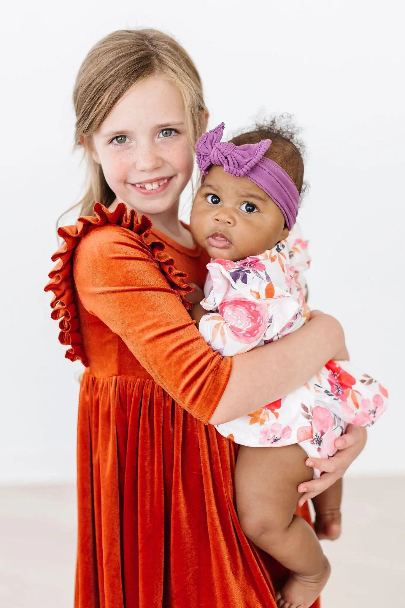 Mila & Rose ® Pumpkin Spice Velvet Ruffle Twirl Dress For Girls Play - Apparel & Accessories > Clothing > Dresses Velvet Ruffle Twirl Dress