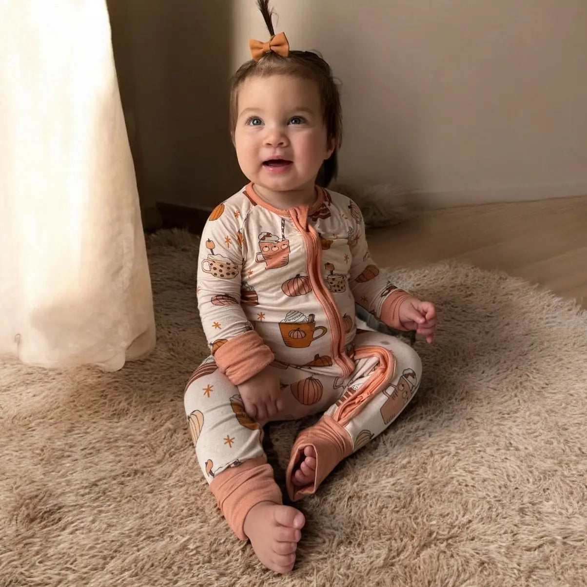 Dreamlet Pumpkin Spice (Convertible Zip Footies) - 