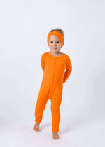Pumpkin | Snap Romper - Sleeve, Orange, Baby & Toddler Clothing, Child, Standing | Everetts Place