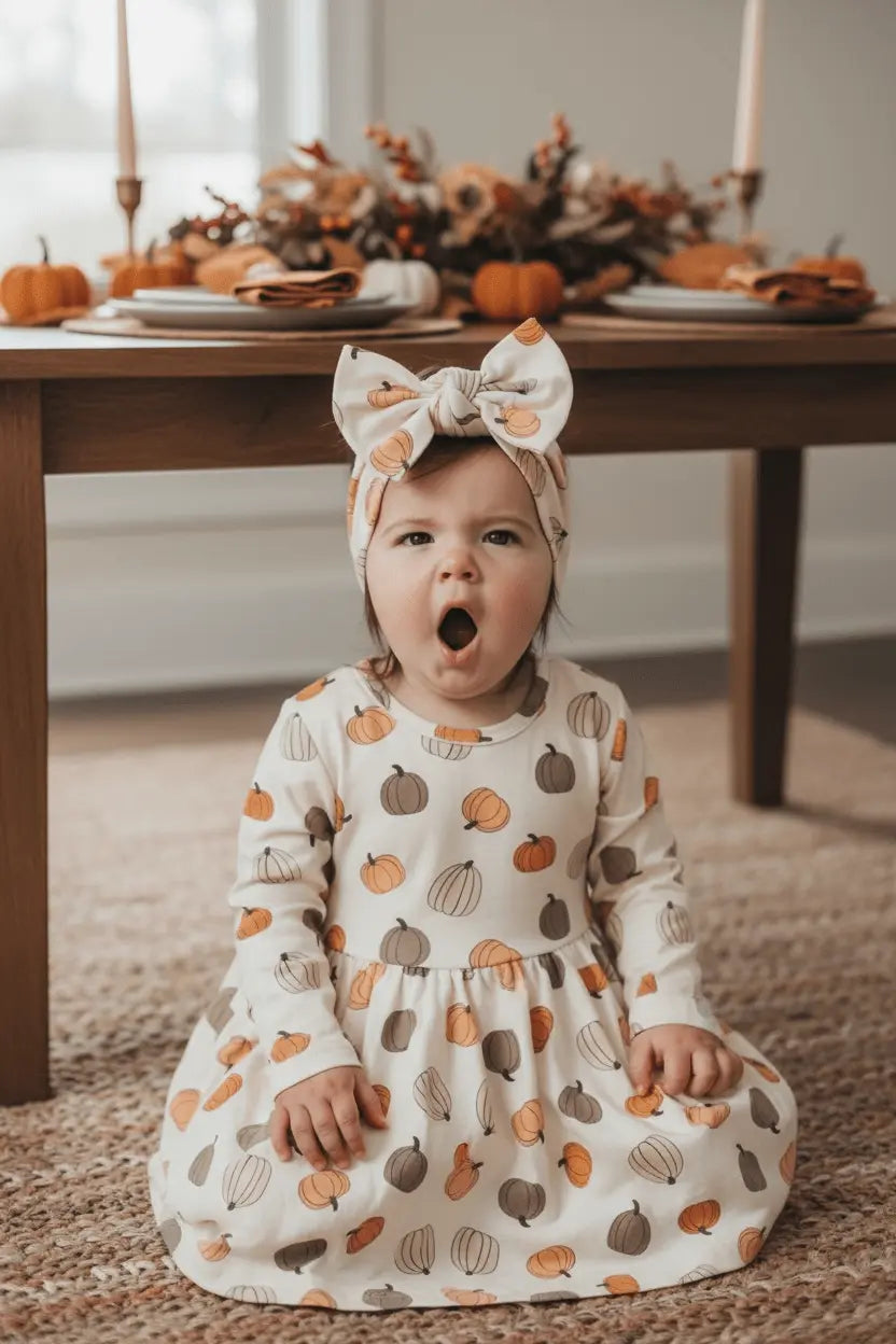 Dreamlet Pumpkins Beige (Bodysuit Dress) - 