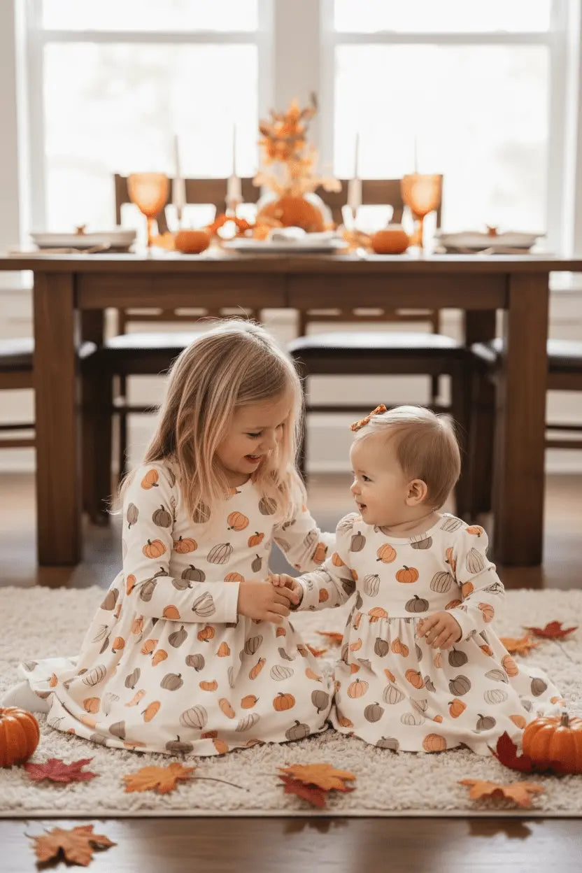 Dreamlet Pumpkins Beige (Twirl Dress) - 