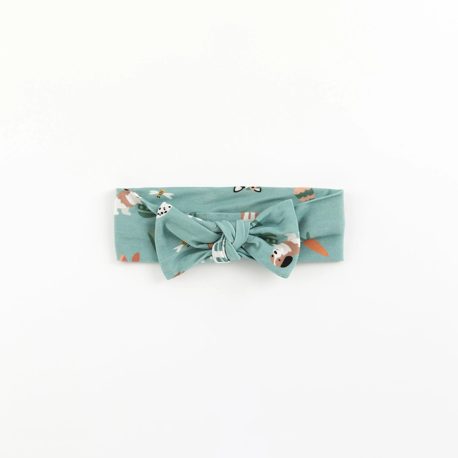 Dreamlet Puppy Egg Hunt Bow Headband Aquamarine One Size Puppies - Apparel & Accessories > Clothing > Baby & Toddler Clothing > Baby & Toddler Sleepwear Bow Headbands
