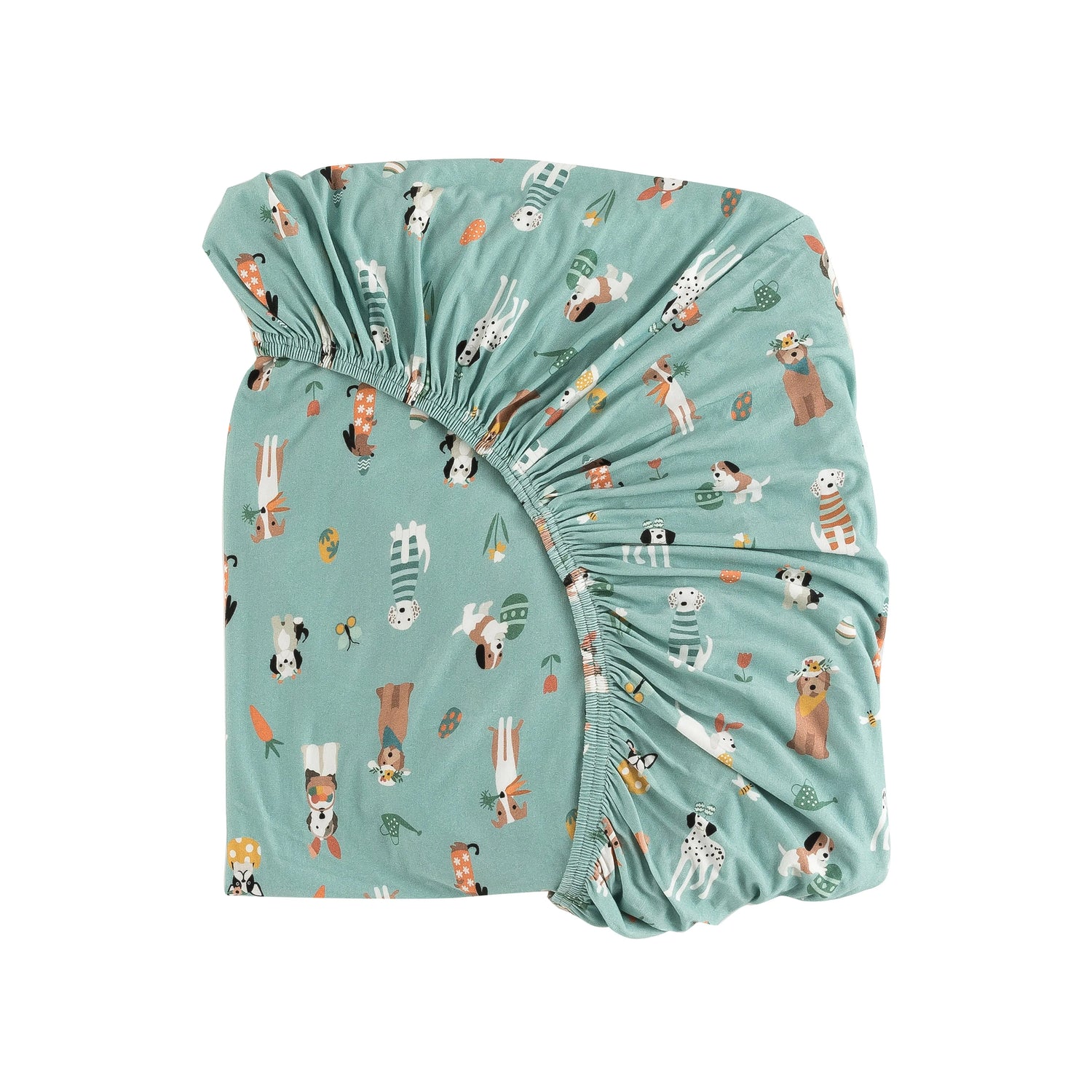 Dreamlet Puppy Egg Hunt Crib Sheet Aquamarine Dreamlet Bedding - Apparel & Accessories > Clothing > Baby & Toddler Clothing > Baby & Toddler Sleepwear Dream Blankets