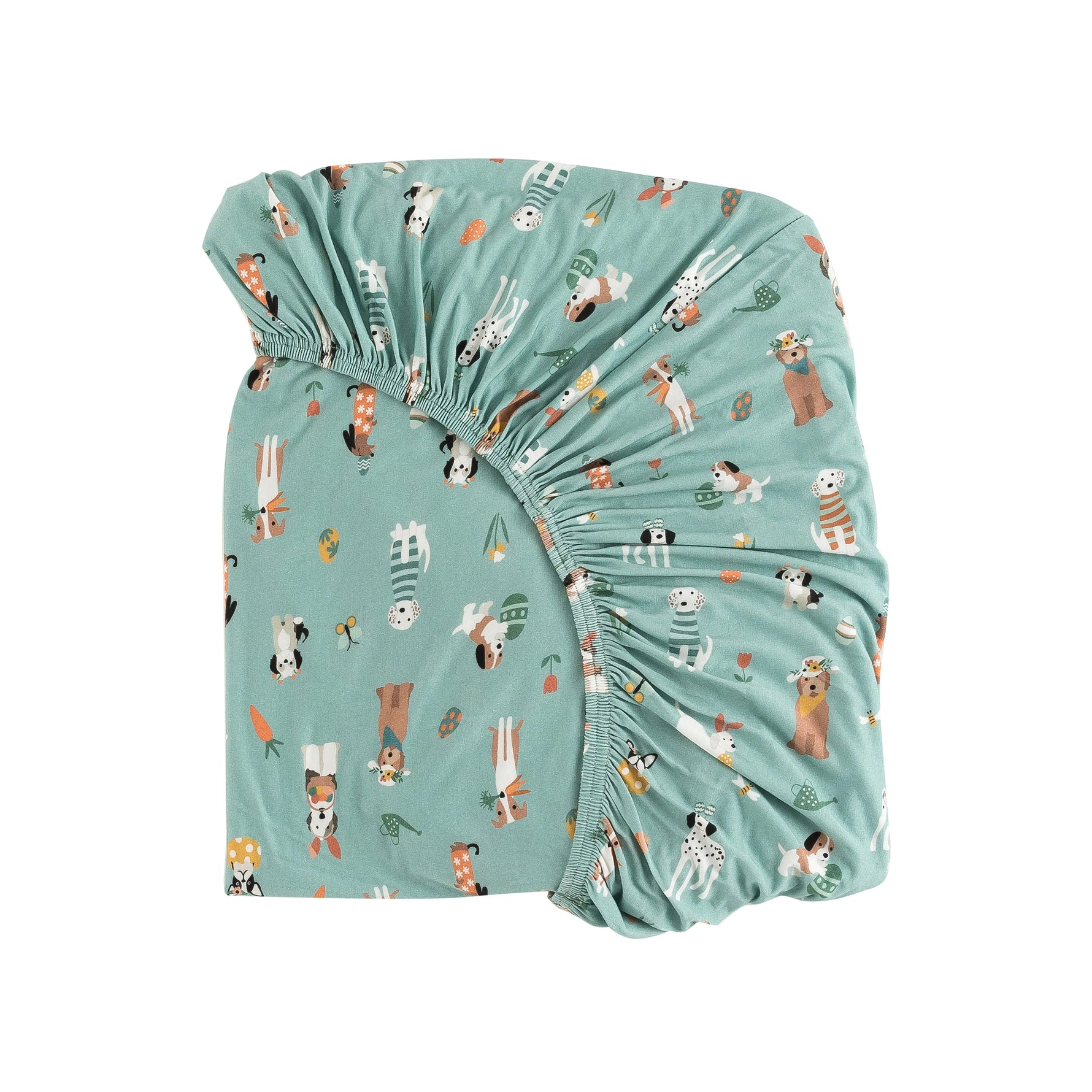 Dreamlet Puppy Egg Hunt Crib Sheet Aquamarine Dreamlet Bedding - Apparel & Accessories > Clothing > Baby & Toddler Clothing > Baby & Toddler Sleepwear Dream Blankets