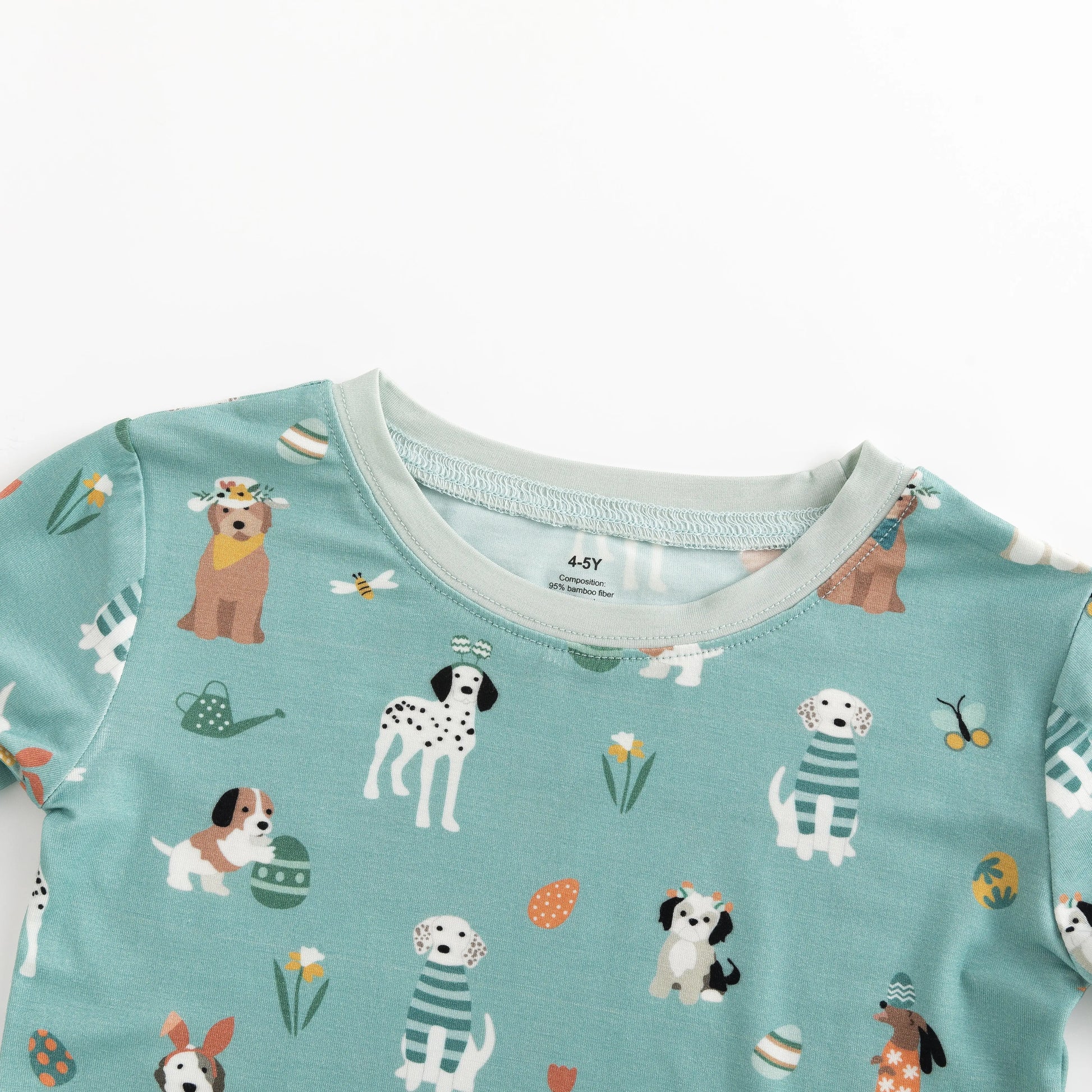 Puppy Egg Hunt Long Sleeve Pajamas Aquamarine Dreamlet Dreamlet Everetts Place: Online Boutique