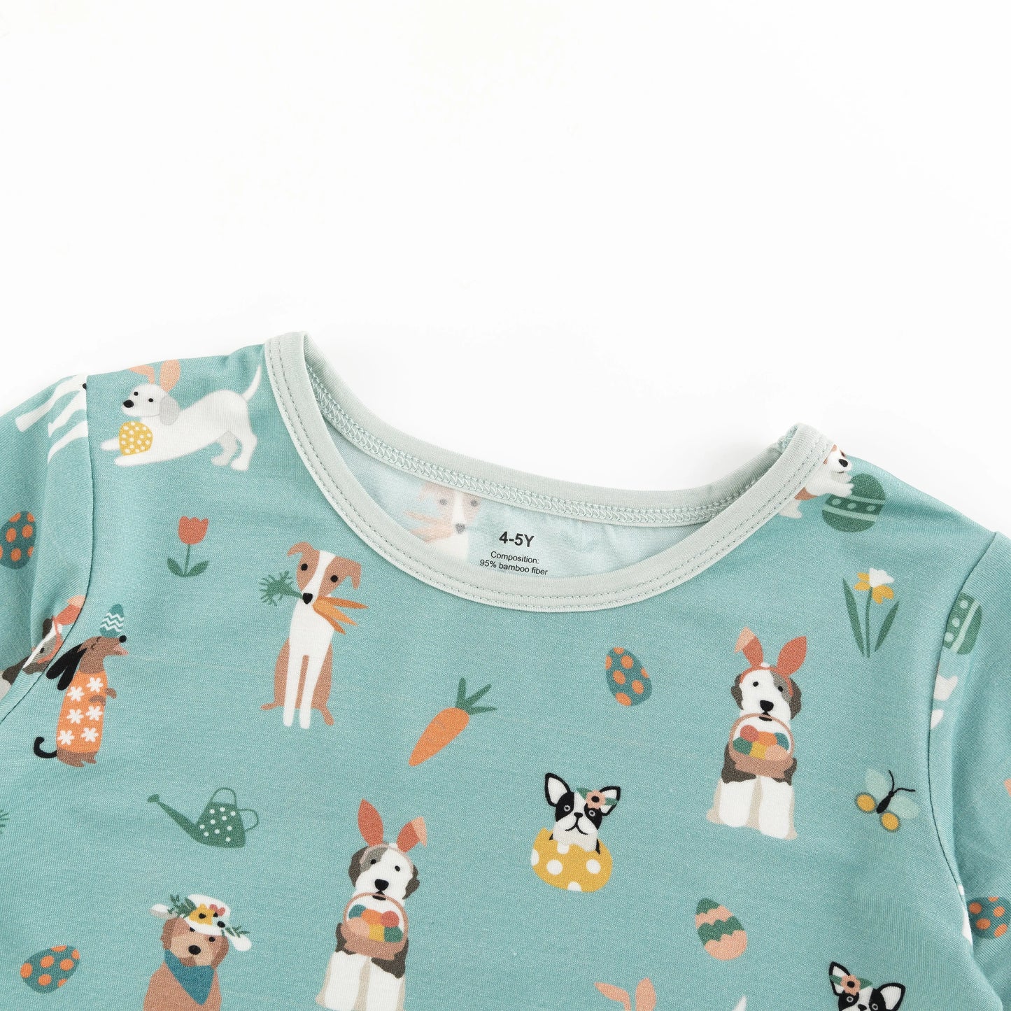 Puppy Egg Hunt Short Sleeve Pajamas Aquamarine Dreamlet Dreamlet Everetts Place: Online Boutique