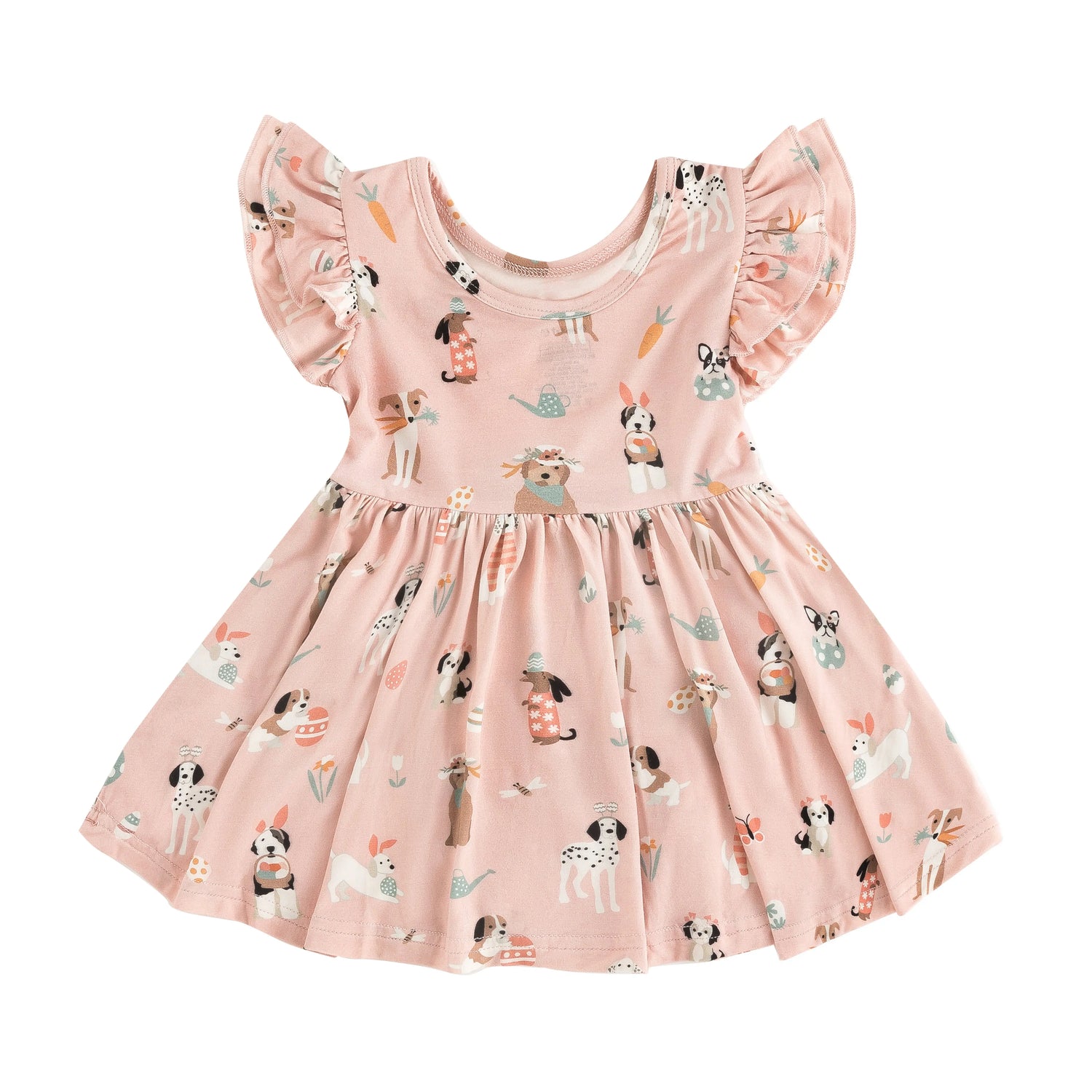 Dreamlet Puppy Egg Hunt Bodysuit Dress With Ruffle Sleeves For Baby - Apparel & Accessories > Clothing > Baby & Toddler Clothing > Baby & Toddler Dresses Bodysuit Dress