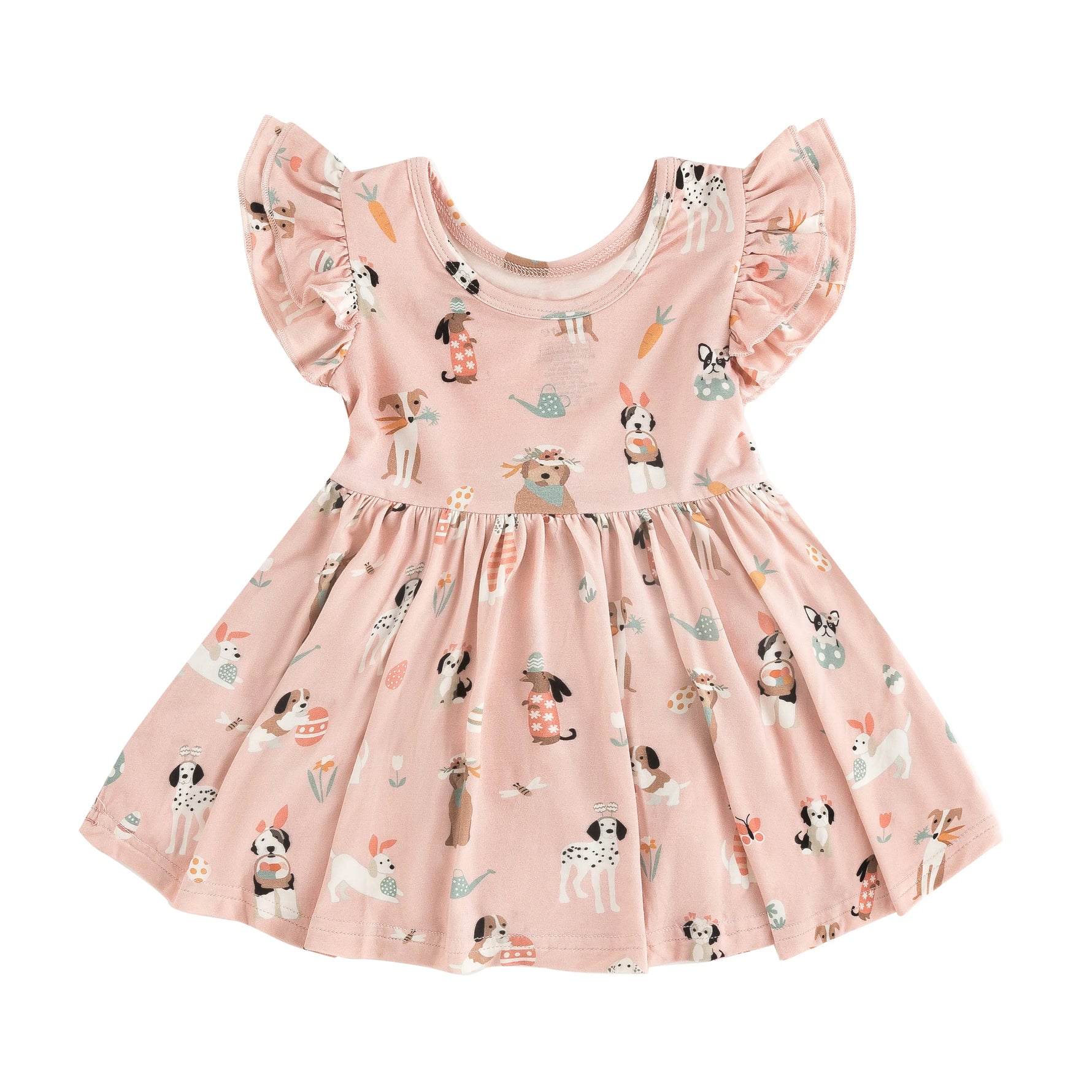 Dreamlet Puppy Egg Hunt Twirl Dress Bamboo Fabric for Outdoor Fun - Apparel & Accessories > Clothing > Baby & Toddler Clothing > Baby & Toddler Dresses Twirl Dresses