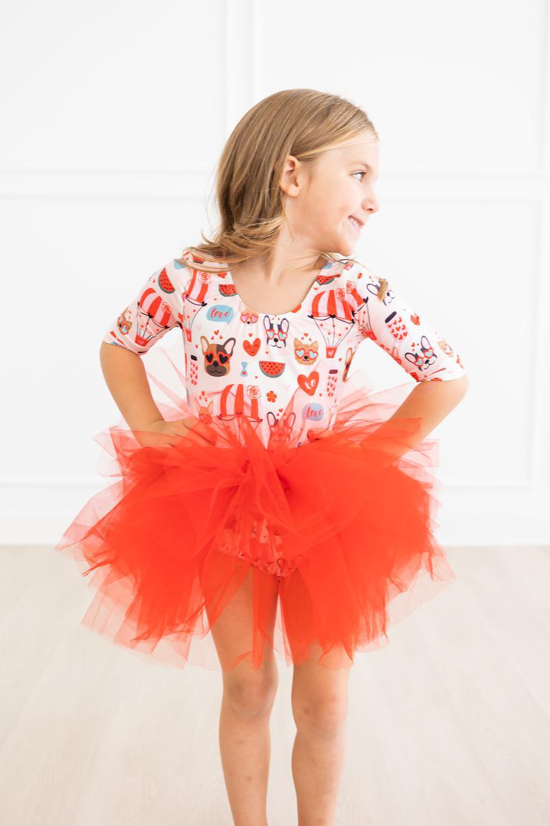 Puppy Love 3 To 4 Sleeve Tutu Leotard For Girls Dancewear Mila & Rose ® Everetts Place: Online Boutique