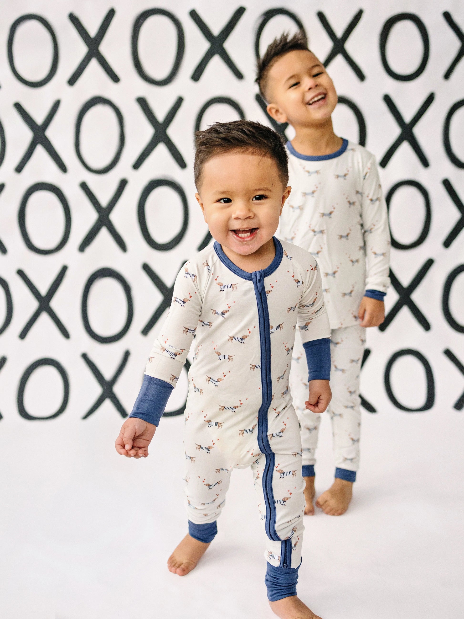 Puppy Love Bamboo Zippy Romper Foldover Feet For Babies Little Joy Co. Everetts Place: Online Boutique