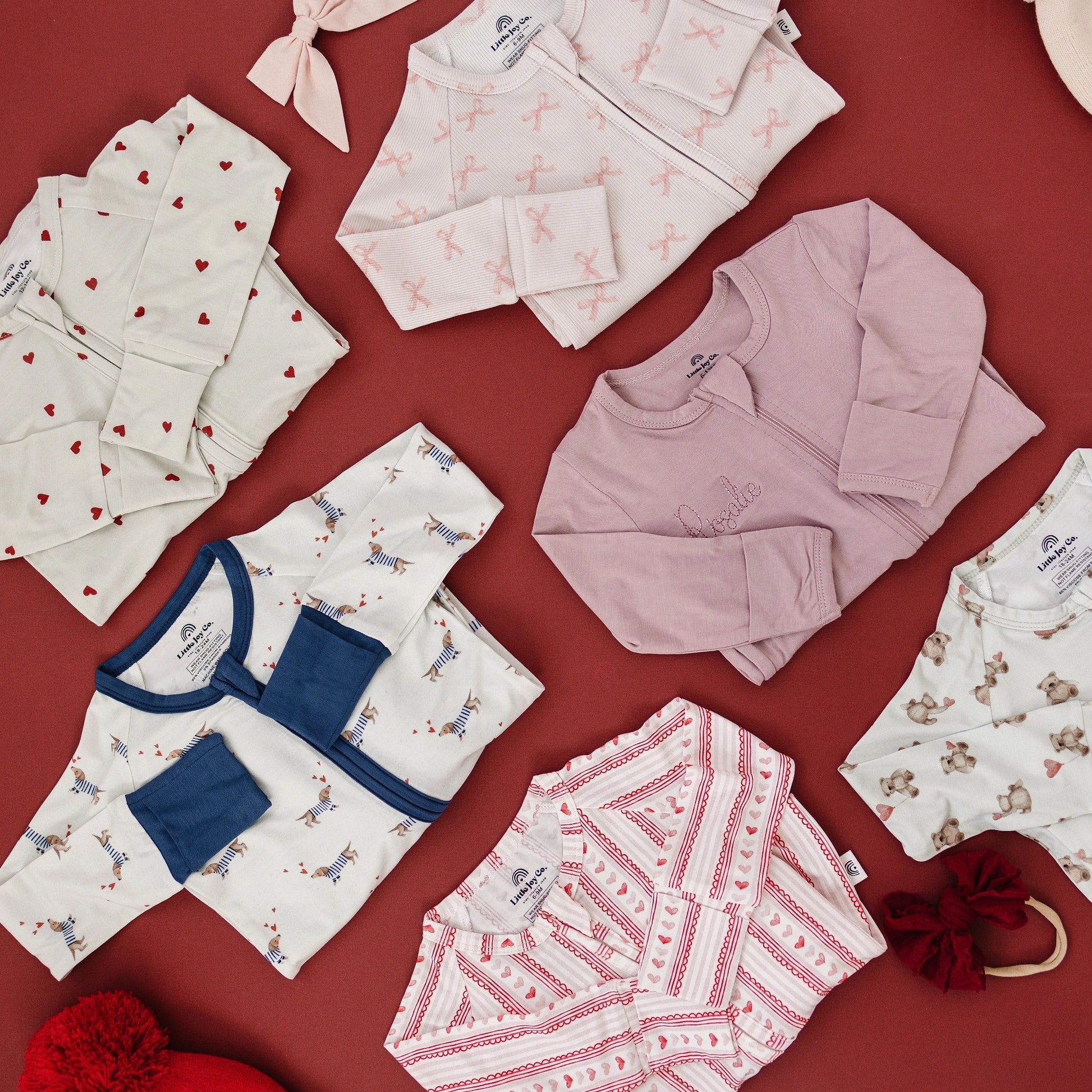 Puppy Love Bamboo Zippy Romper Foldover Feet For Babies Little Joy Co. Everetts Place: Online Boutique