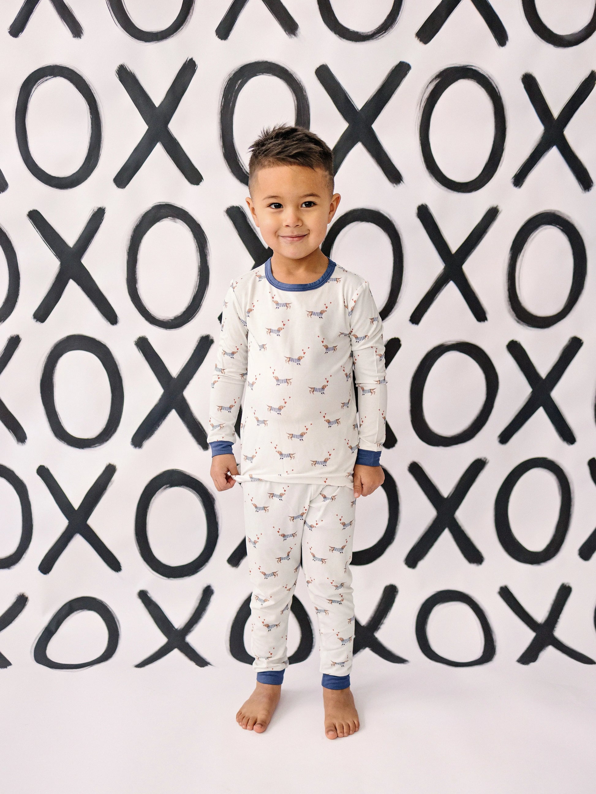 Puppy Love Two Piece Bamboo Pajamas Set For Cozy Sleep Little Joy Co. Everetts Place: Online Boutique