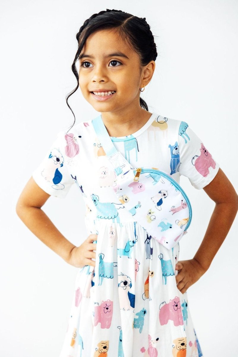 Mila & Rose ® Puppy Pals Pocket Twirl Dress for Girls Summer Playwear - Everetts Place Boutique - 