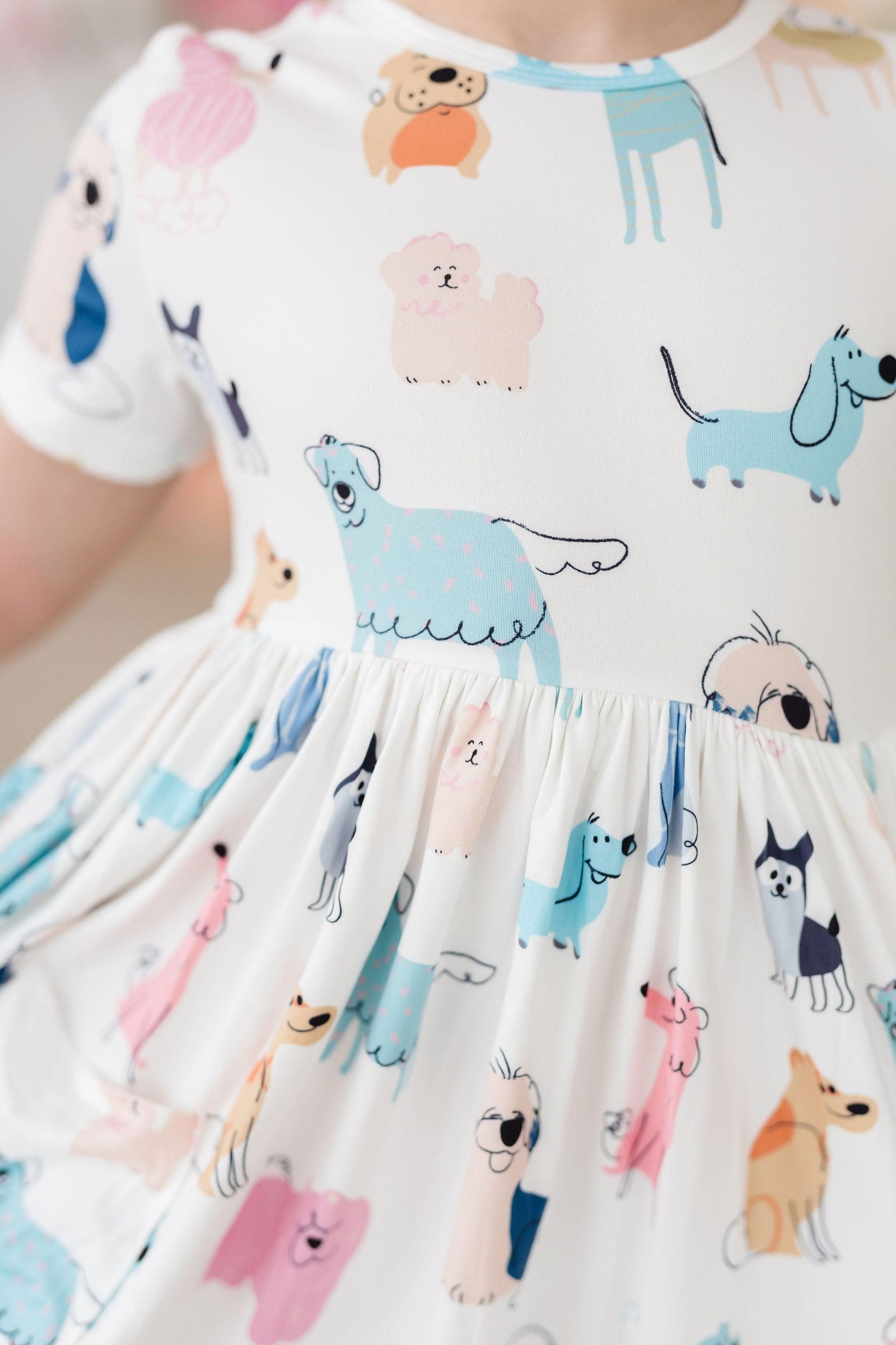 Puppy Pals Pocket Twirl Dress for Girls Summer Playwear Mila & Rose ® Everetts Place: Online Boutique
