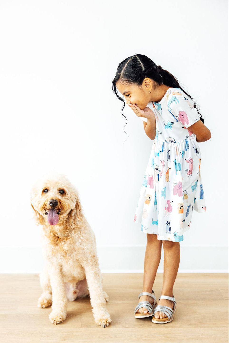 Puppy Pals Pocket Twirl Dress for Girls Summer Playwear Mila & Rose ® Everetts Place: Online Boutique