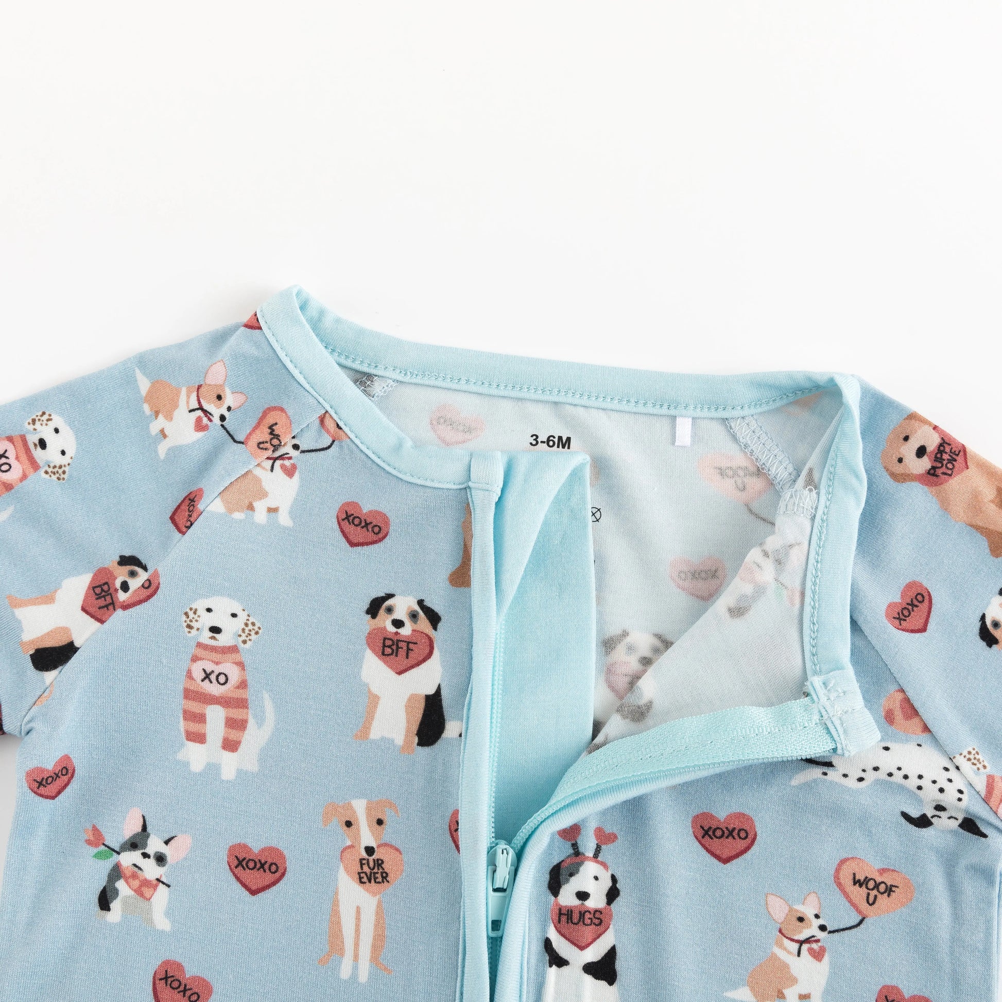 Pups And Kisses Convertible Zip Footies Blue Dreamlet Dreamlet Everetts Place: Online Boutique