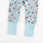 Dreamlet Pups And Kisses Convertible Zip Footies Blue Dreamlet - Apparel & Accessories > Clothing > Baby & Toddler Clothing > Baby & Toddler Sleepwear Convertible Zip Footies