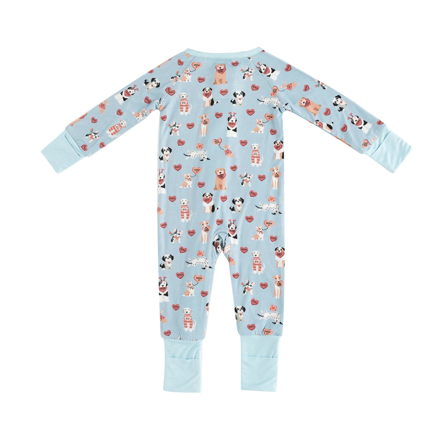 Pups And Kisses Convertible Zip Footies Blue Dreamlet Dreamlet Everetts Place: Online Boutique