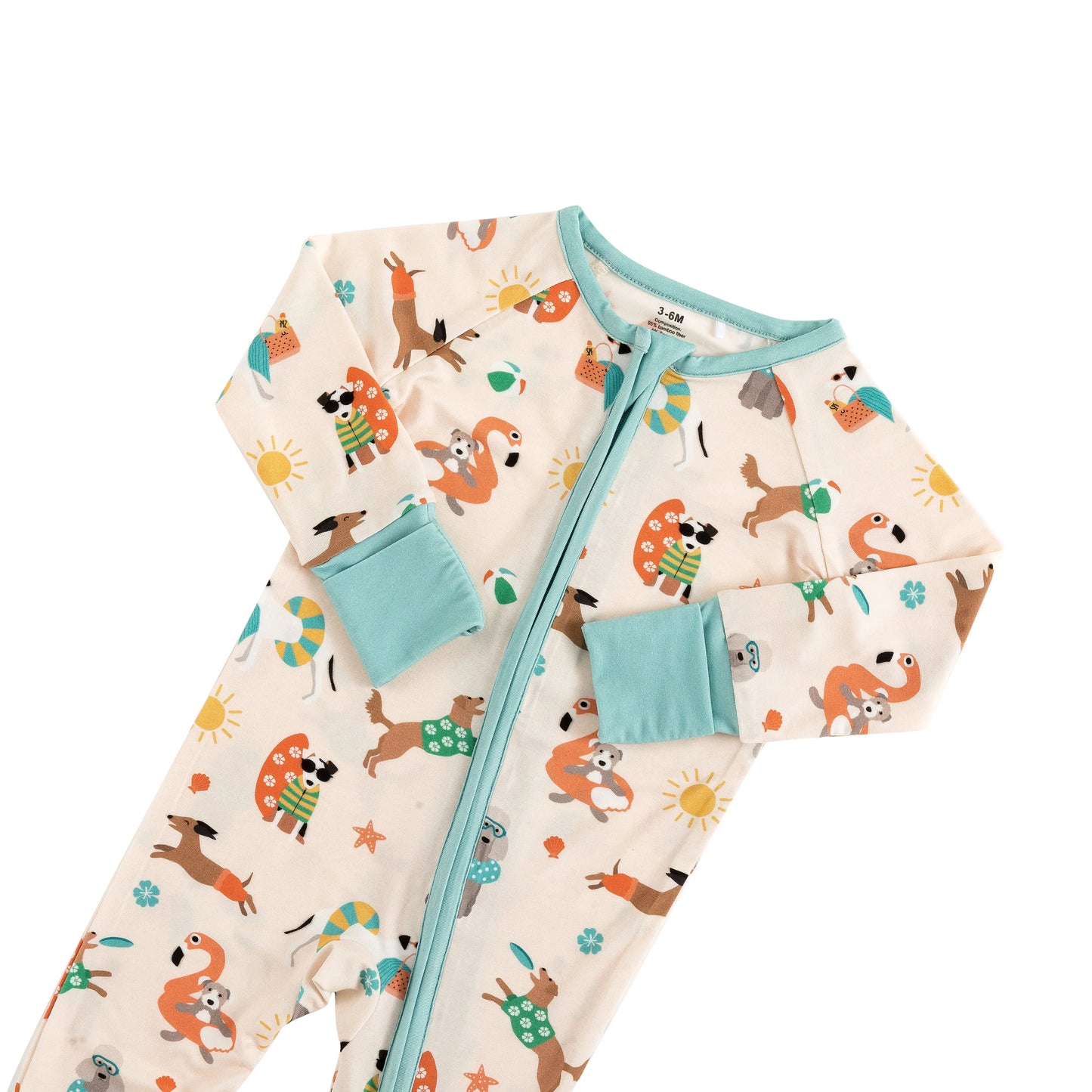 Pups In The Sun Convertible Zip Footies By Dreamlet Dreamlet Everetts Place: Online Boutique