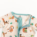 Dreamlet Pups In The Sun Convertible Zip Footies By Dreamlet - Apparel & Accessories > Clothing > Baby & Toddler Clothing > Baby & Toddler Sleepwear Convertible Zip Footies
