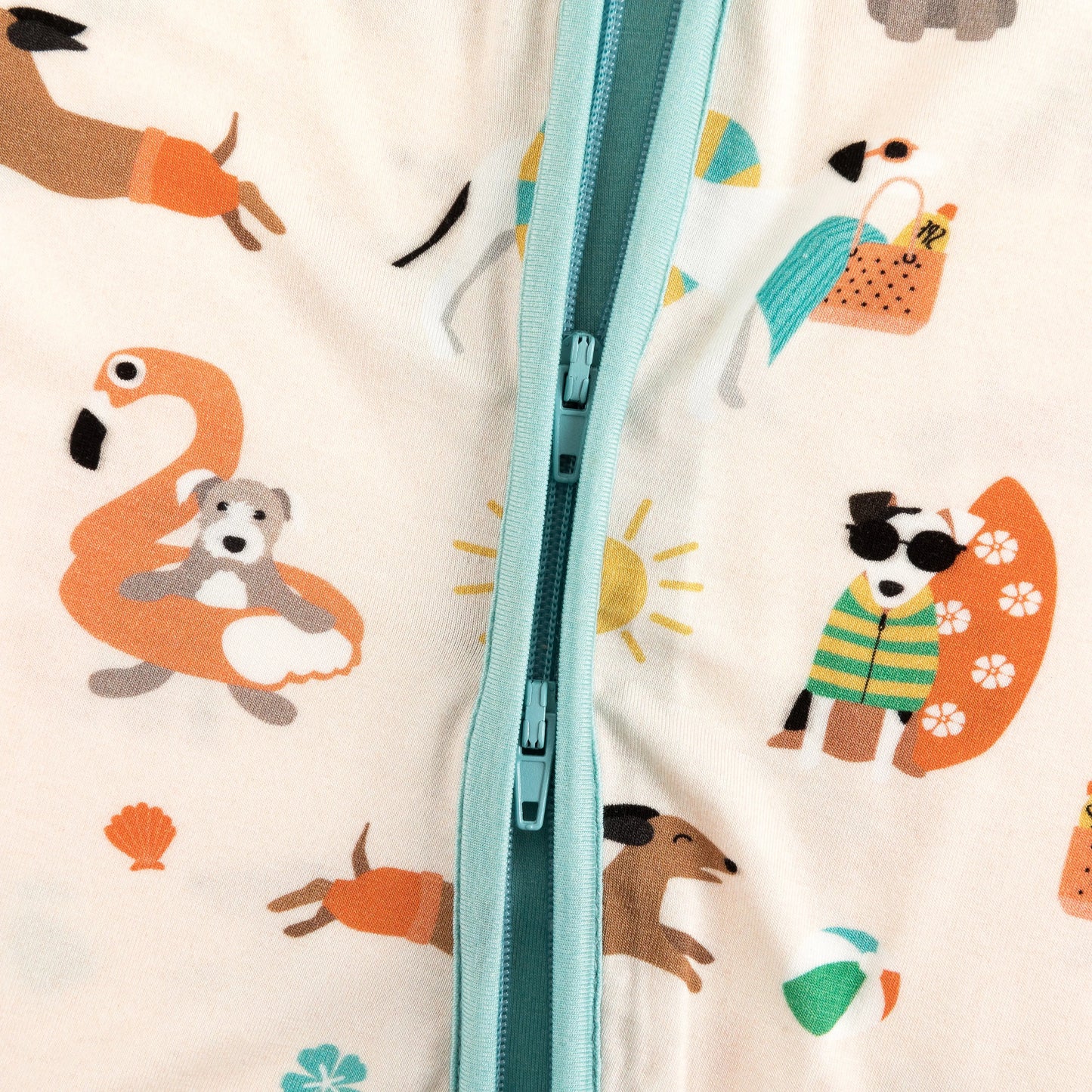 Pups In The Sun Convertible Zip Footies By Dreamlet Dreamlet Everetts Place: Online Boutique