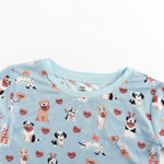 Dreamlet Pups And Kisses Blue Two Piece Baby Set Dreamlet Outfit - Apparel & Accessories > Clothing > Baby & Toddler Clothing > Baby & Toddler Sleepwear Two Piece PJs