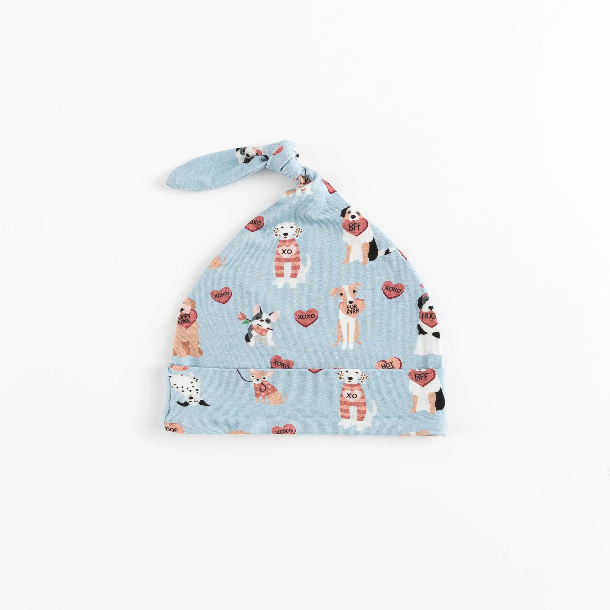 Pups & Kisses Knotted Hat - Blue Dreamlet Everetts Place: Online Boutique