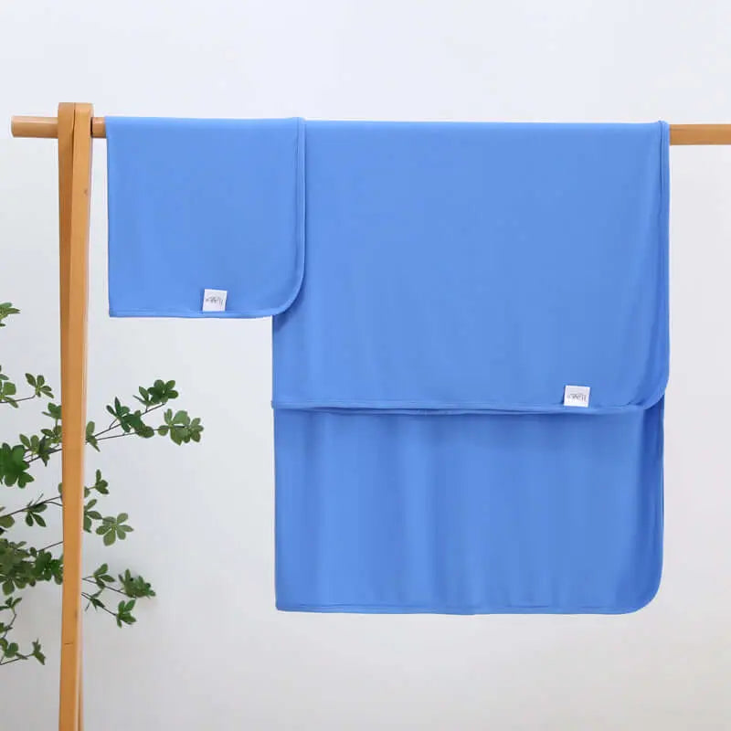 Luxie Charm Pure Blue Bamboo Swaddle Blanket - Everetts Place Boutique - 