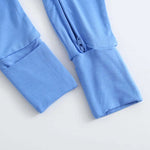 Luxie Charm Pure Blue Zippered Baby Romper - Everetts Place Boutique - 