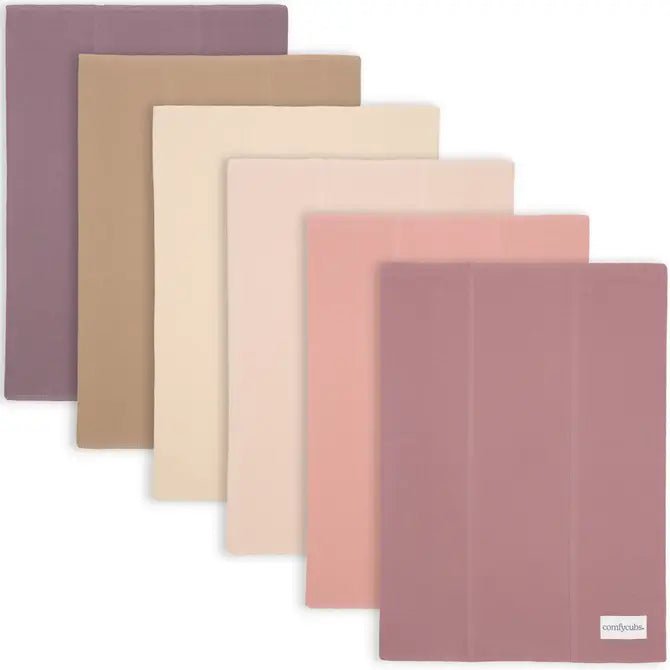 Comfy Cubs Pure Cotton Burp Cloths For Baby Girls Multicolor Pack - Everetts Place Boutique - 