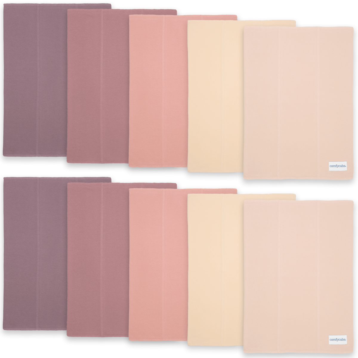 Comfy Cubs Pure Cotton Burp Cloths For Baby Girls Multicolor Pack - Everetts Place Boutique - 