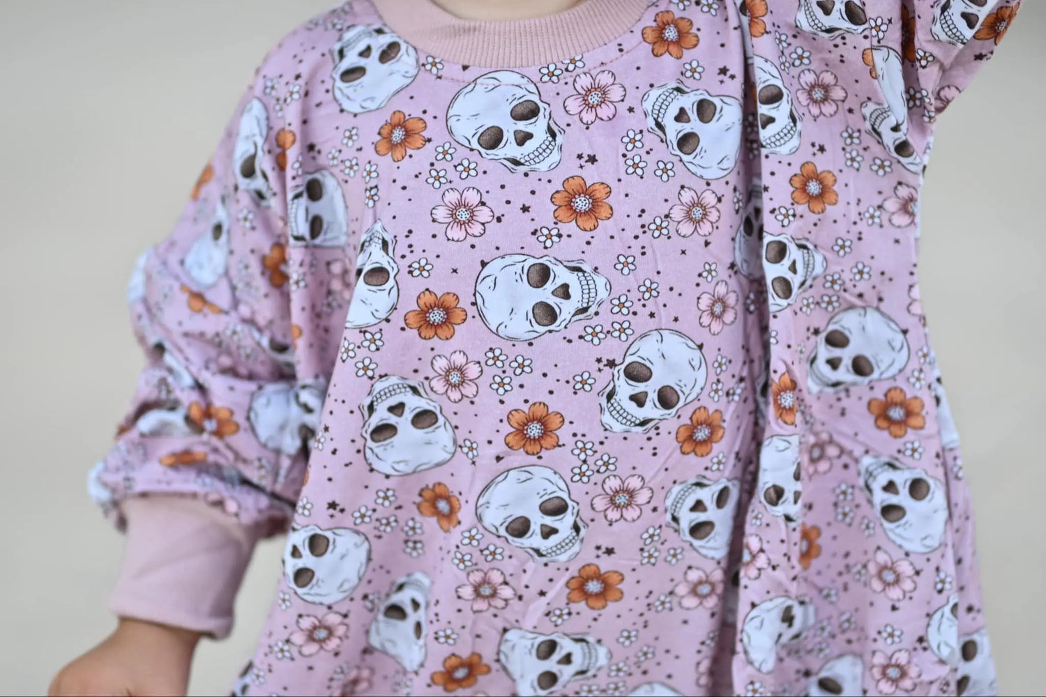 Little Joy Co. Purple Floral Skulls Bamboo Bubble Romper For Baby - Apparel & Accessories > Clothing > Baby & Toddler Clothing > Baby & Toddler Outfits