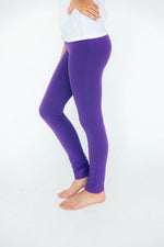 Mila & Rose soft organic baby purple leggings