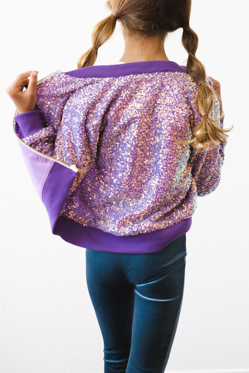 Mila & Rose ® Purple Sequin Jacket For Girls Sparkle By Mila Rose - Everetts Place Boutique - 