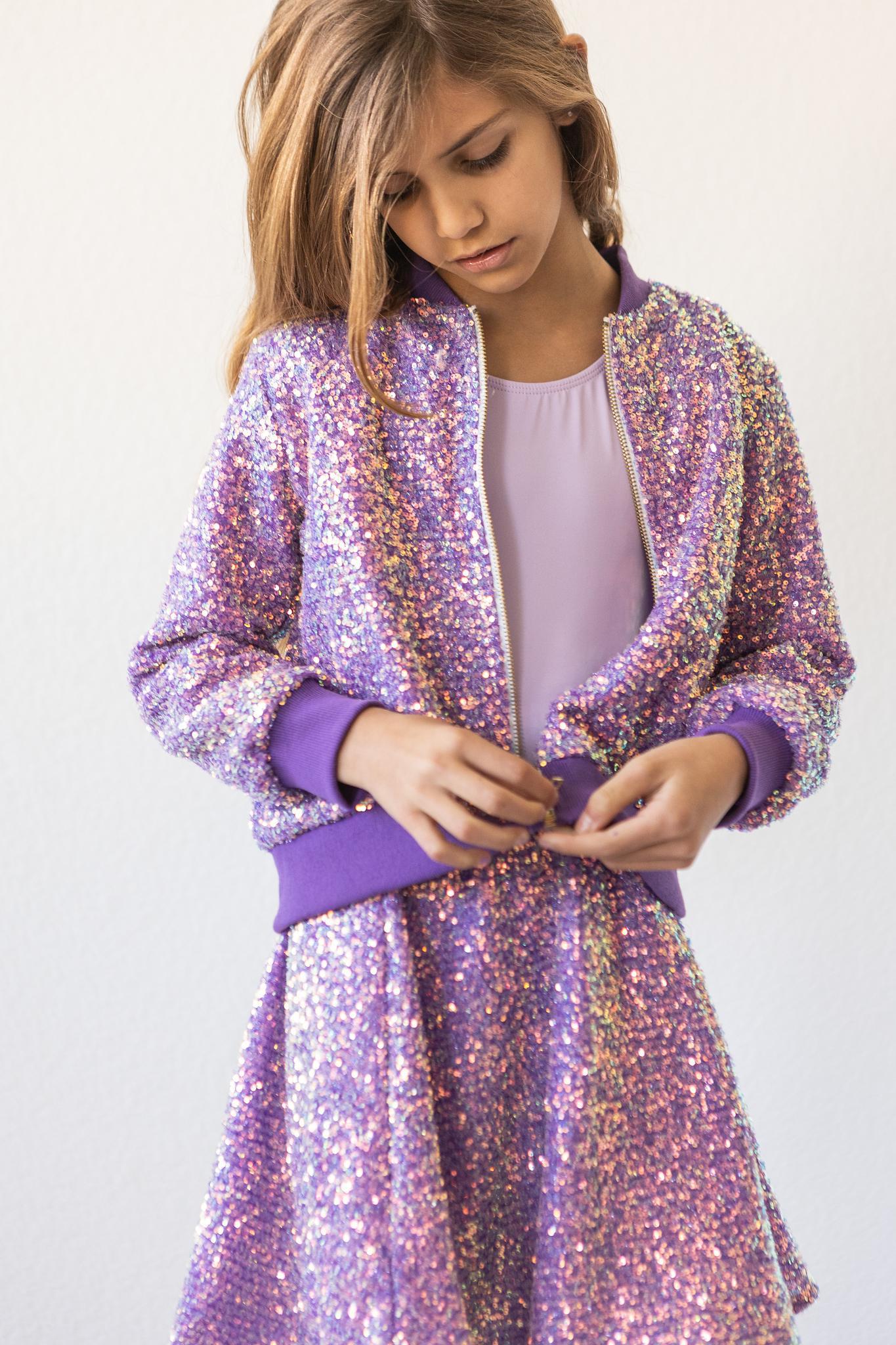 Purple Sequin Jacket For Girls Sparkle By Mila Rose Mila & Rose ® Everetts Place: Online Boutique