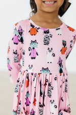 Mila & Rose ® Purrfectly Spooky Halloween Twirl Dress With Pockets - Apparel & Accessories > Clothing > Dresses Twirl Pocket Dress 3/4