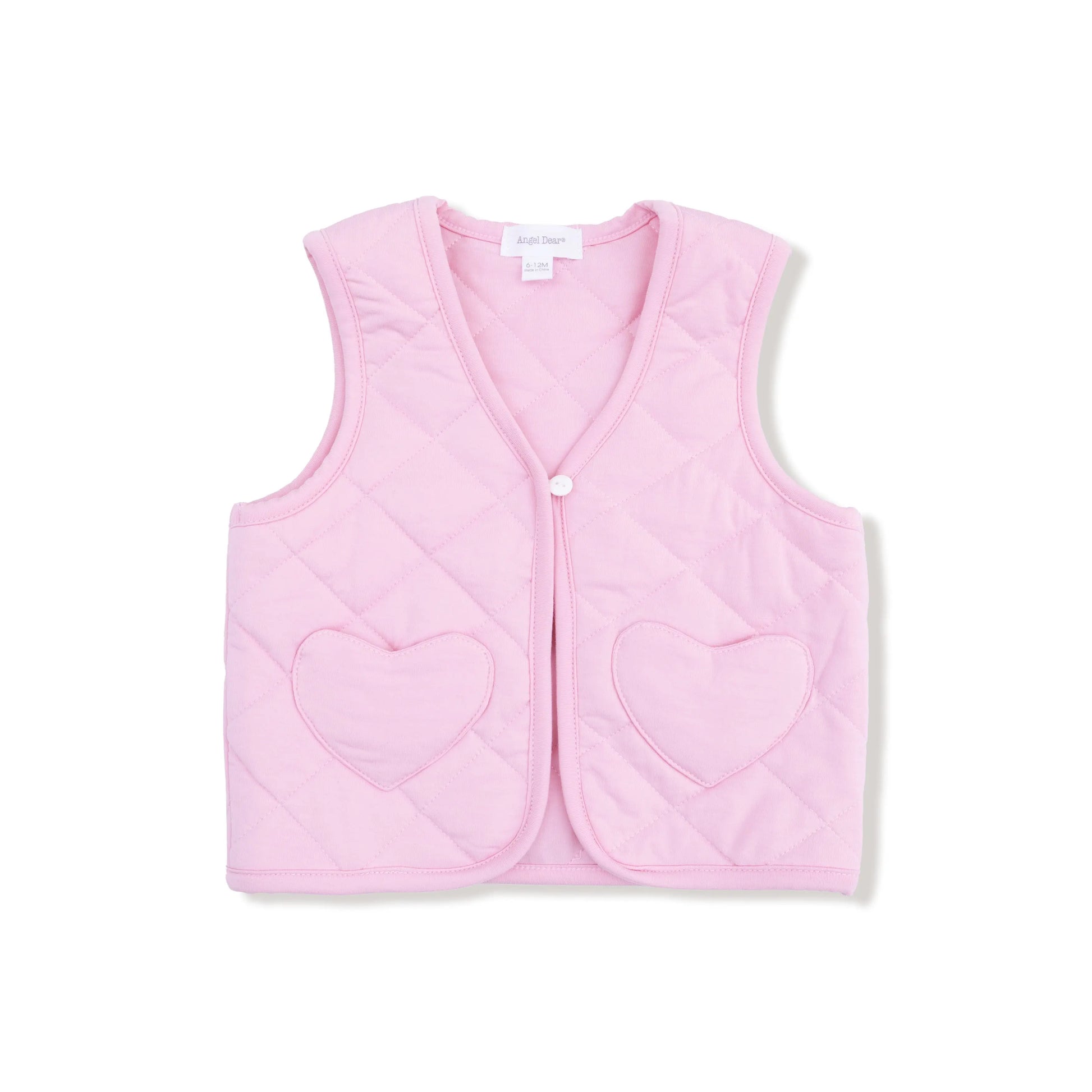 Quilted Baby Vest With Heart Pockets Soft Viscose Bamboo Angel Dear Everetts Place: Online Boutique