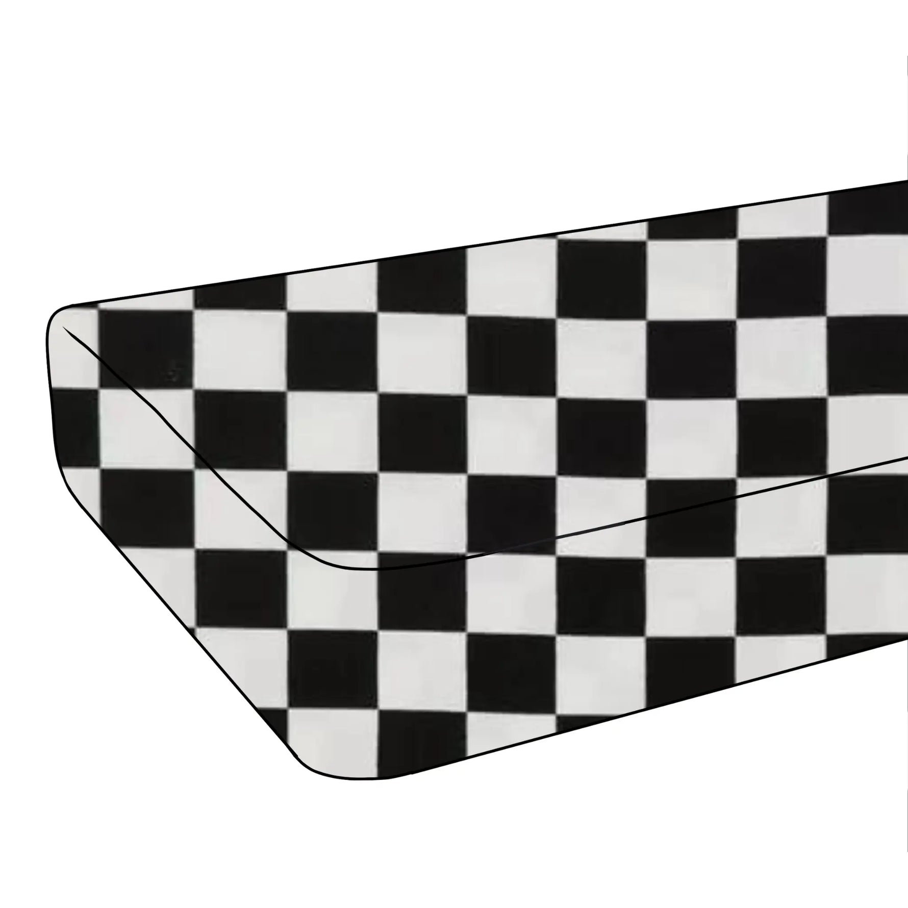 Race Black & White Checkered Crib Sheet - Everetts Place
