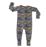 Racecar Bamboo Footie Pajamas with Two Way Zipper for Babies and Toddlers Miller & Co. 