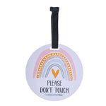 Three Little Tots Rainbow Baby No Touching Car Seat Sign Tag - 
