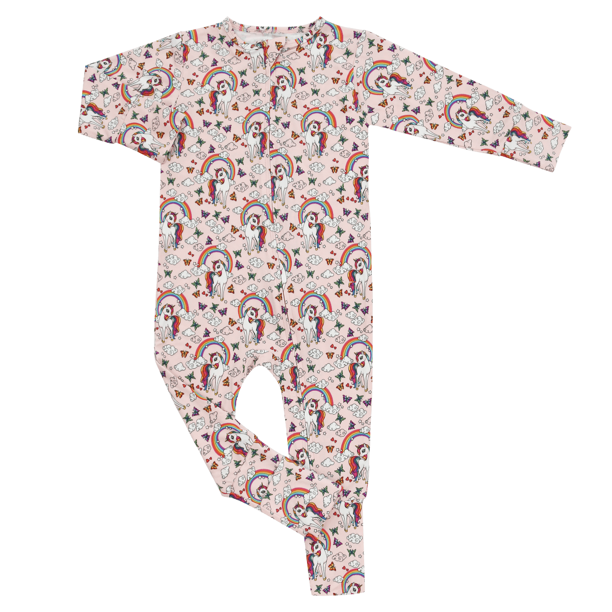Sweet Bamboo Rainbow Bright Convertible Romper Soft Fabric Two Way Zip - Everetts Place Boutique - 