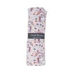 Rainbow Bright Swaddle Blanket for Newborns Soft Bamboo Sweet Bamboo Everetts Place: Online Boutique