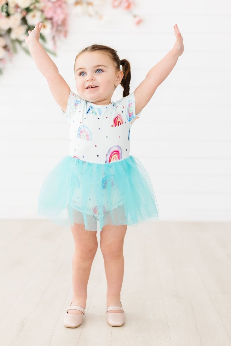 Mila & Rose ® Rainbow Grooves Tutu Bodysuit Soft Tulle For Babies - Everetts Place Boutique - 