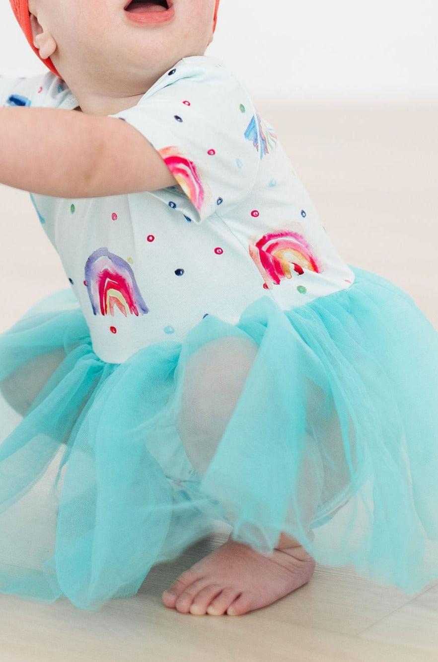 Rainbow Grooves Tutu Bodysuit Soft Tulle For Babies Mila & Rose ® Everetts Place: Online Boutique