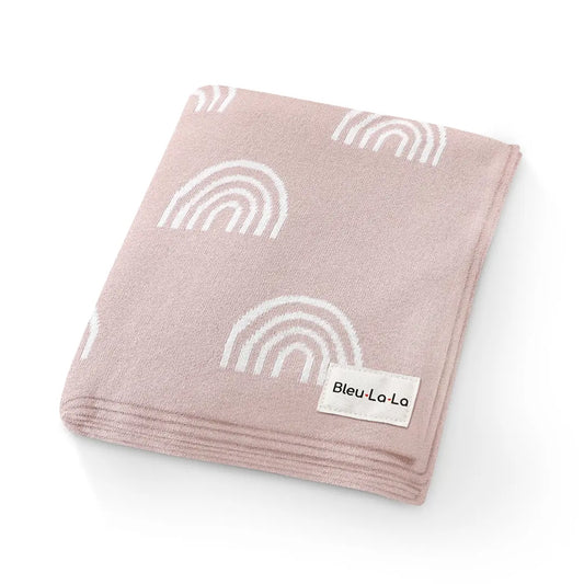 Rainbow Knit Swaddle Blankets Made from 100 Percent OEKO Tex Certified Cotton Bleu La La Everetts Place: Online Boutique 29.99